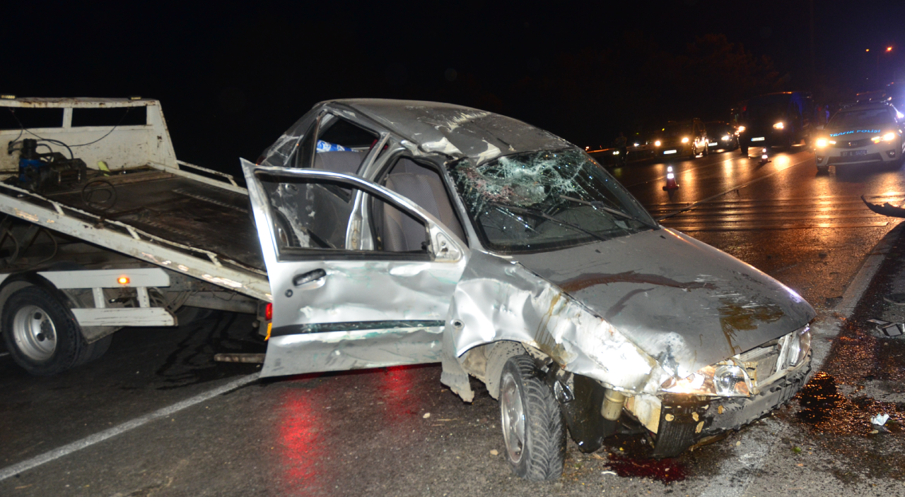 Kontrolden çıkan araç takla attı! 3 kişi yaralandı